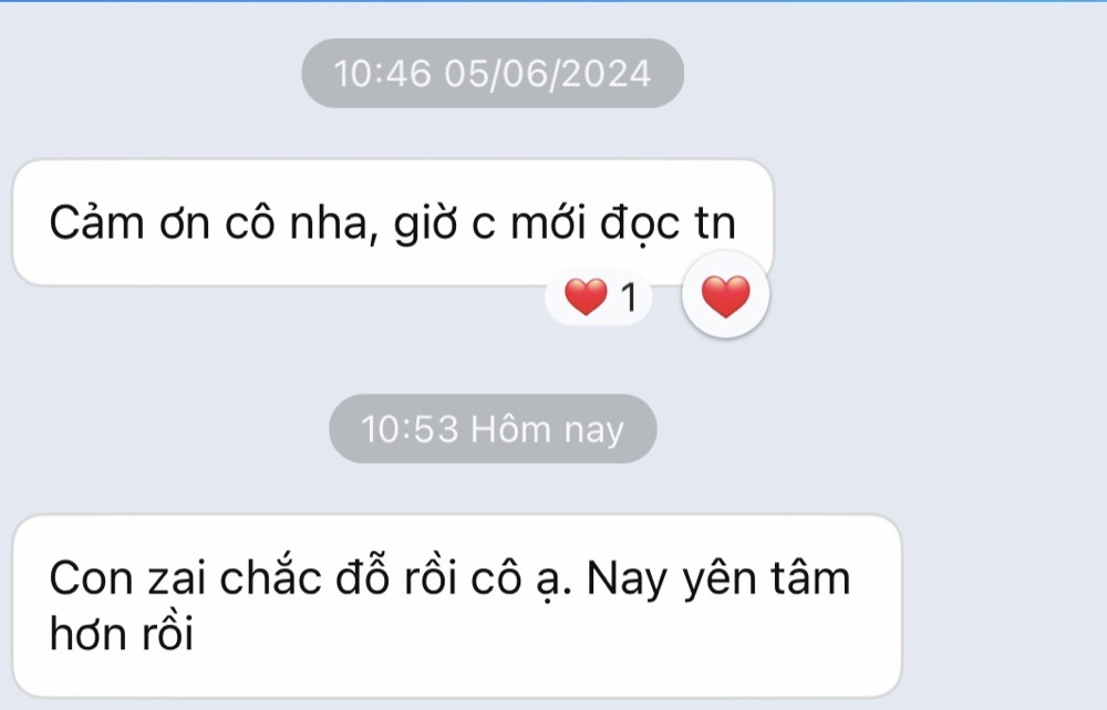 Phụ huynh nhắn: con trai chắc đỗ rồi, nay yên tâm hơn